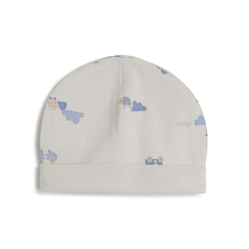 Infant Boys Light Natural Printed Cap image number 1